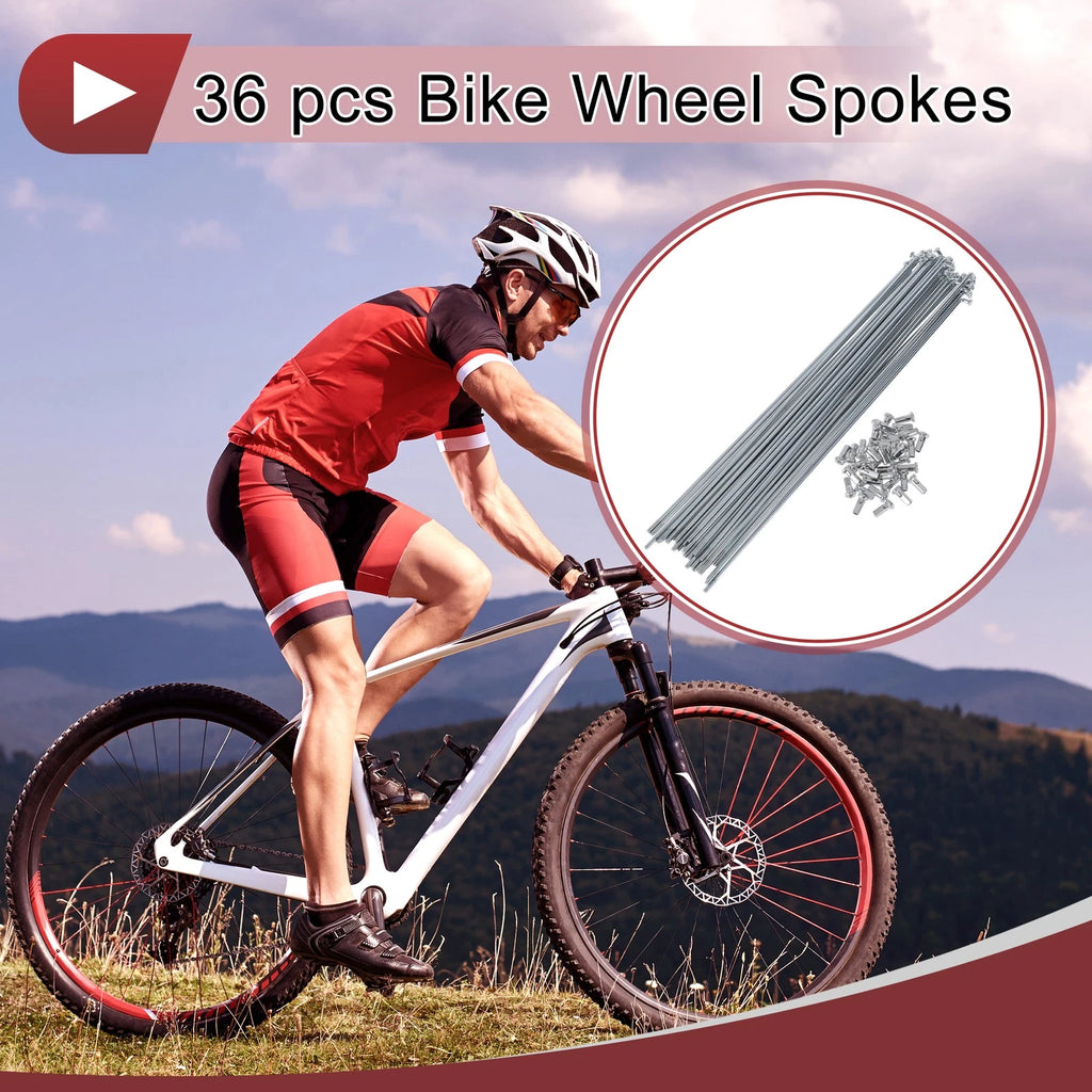 Bicycle Spokes Set 269mm 45 Steel Galvanized for 12G Wheel (36 Pack)