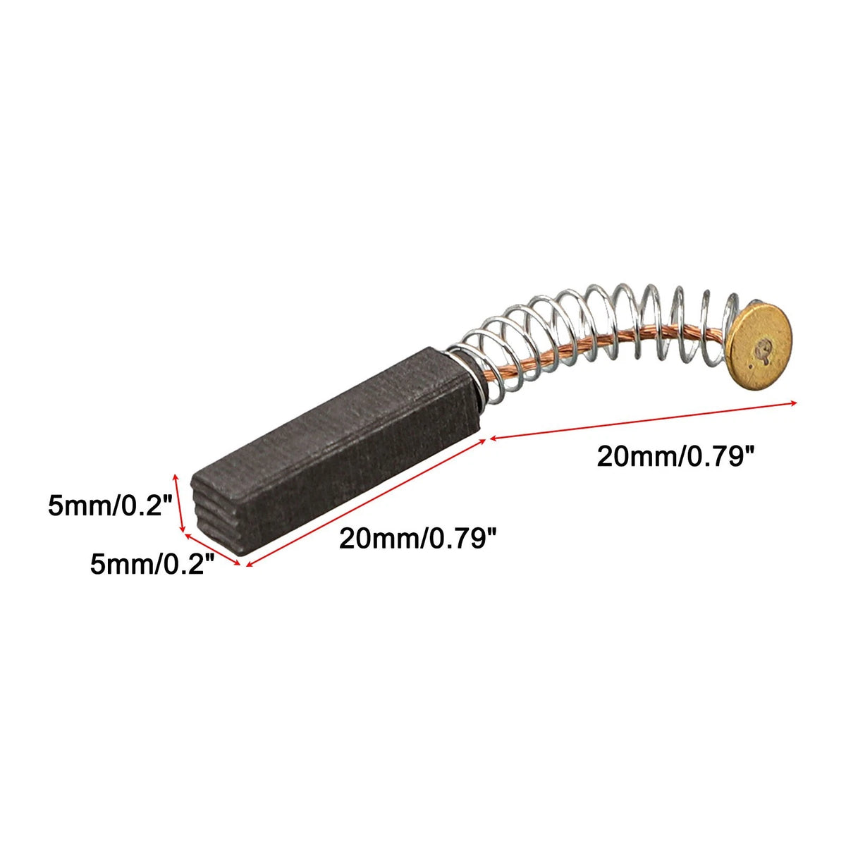 10X Motor Carbon Brush Set 20mm x 5mm for Performance Applications