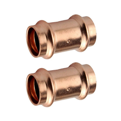 Set of 2 Copper Crimp Fittings for Air Conditioning Systems