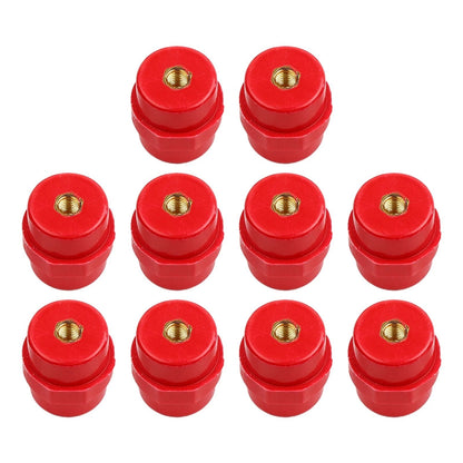 10Pcs Red Busbar Insulators SM35 M8 for Effective Insulation