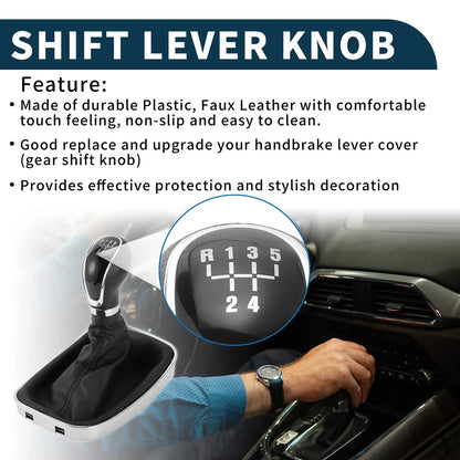 5 Speed Manual Gear Shift Knob with Cover for Opel Insignia (2008–2017)