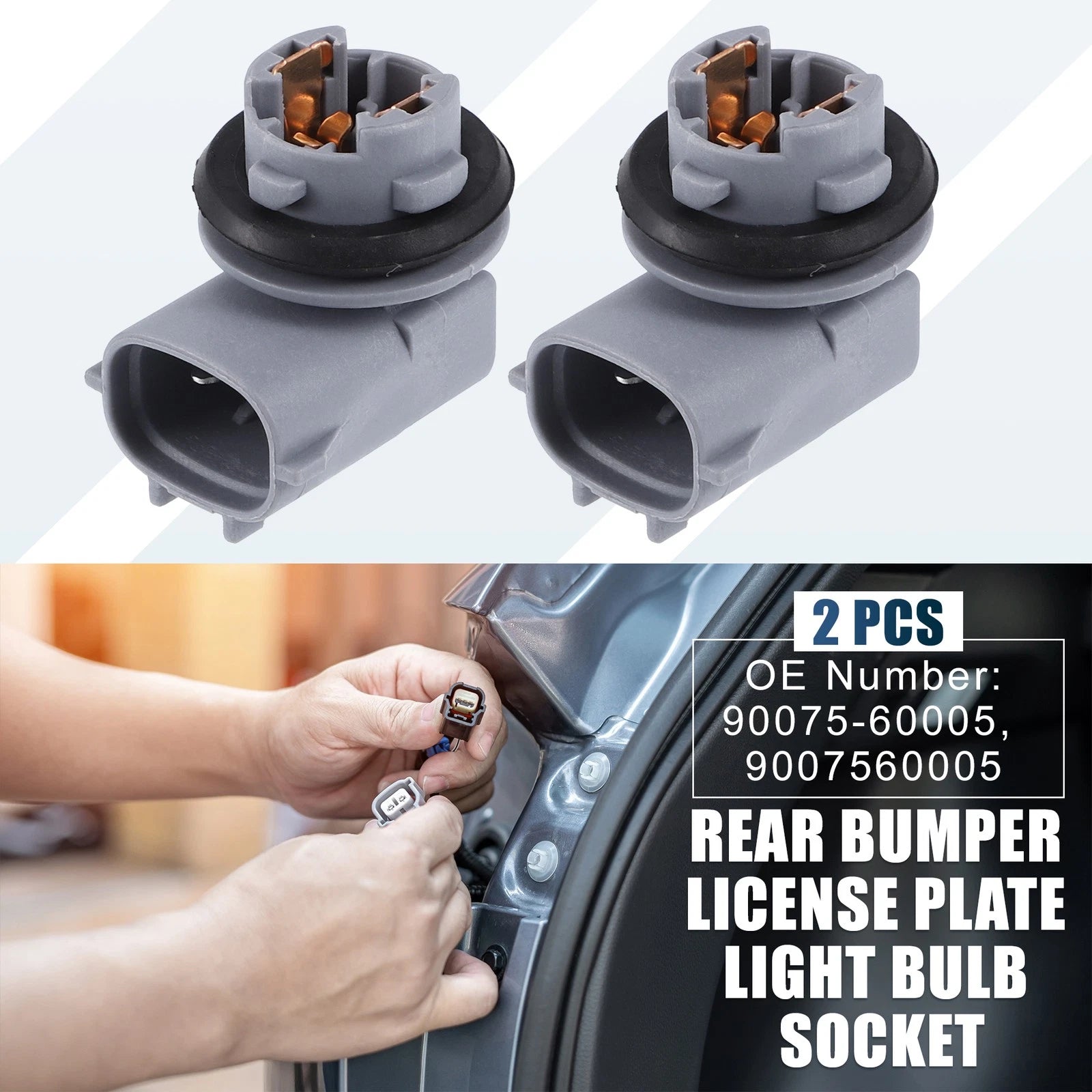 2pcs Rear License Plate Light Socket Replacement for Lexus GS350 (2007–2015)