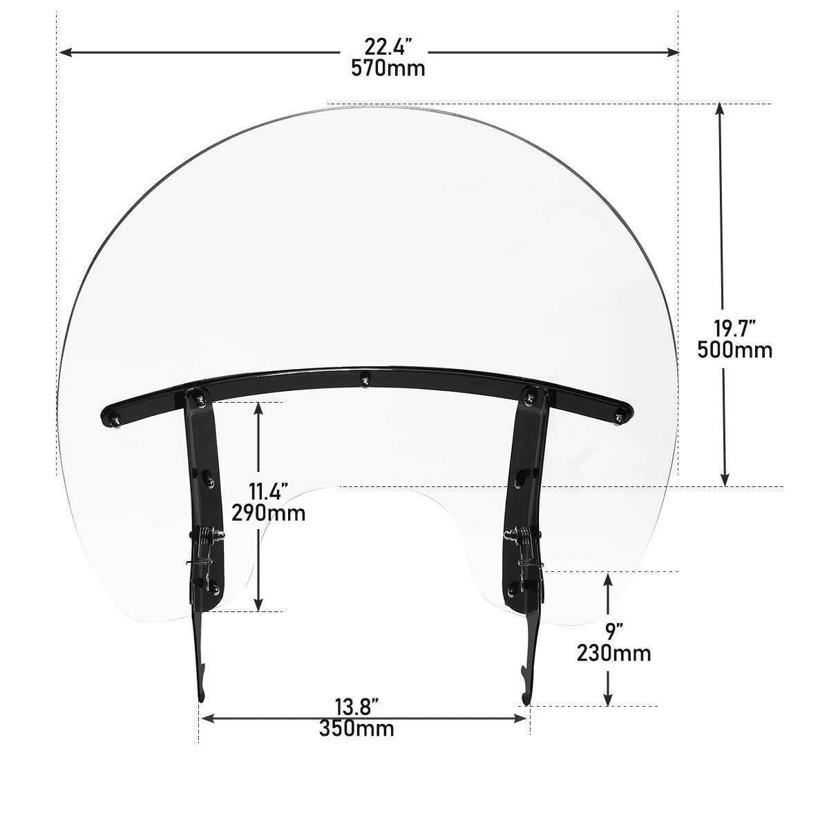 Windshield Mount Bracket for Harley Heritage Softail Deluxe (2000–2017)