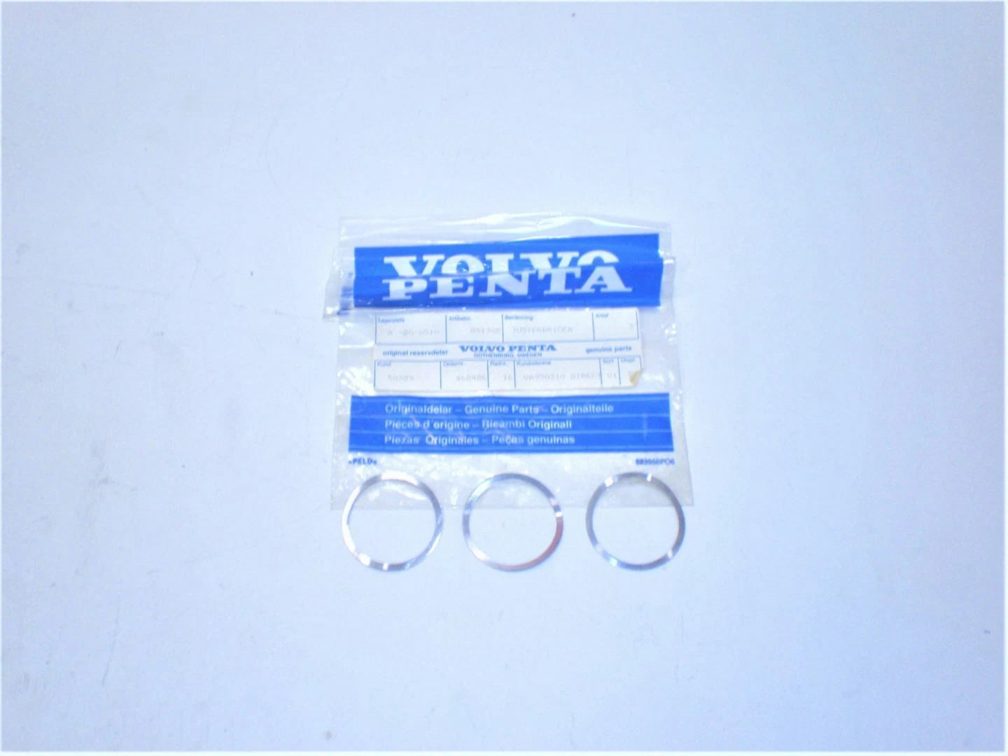 Set of 3 Adjusting Washers for Volvo Penta MS2L-E (OEM)