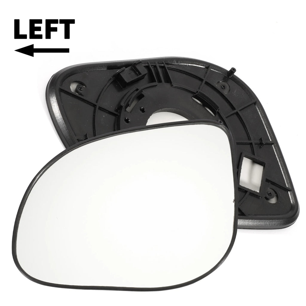Left Side Mirror Glass White Non Heated for Hyundai i10 (2011–2013)