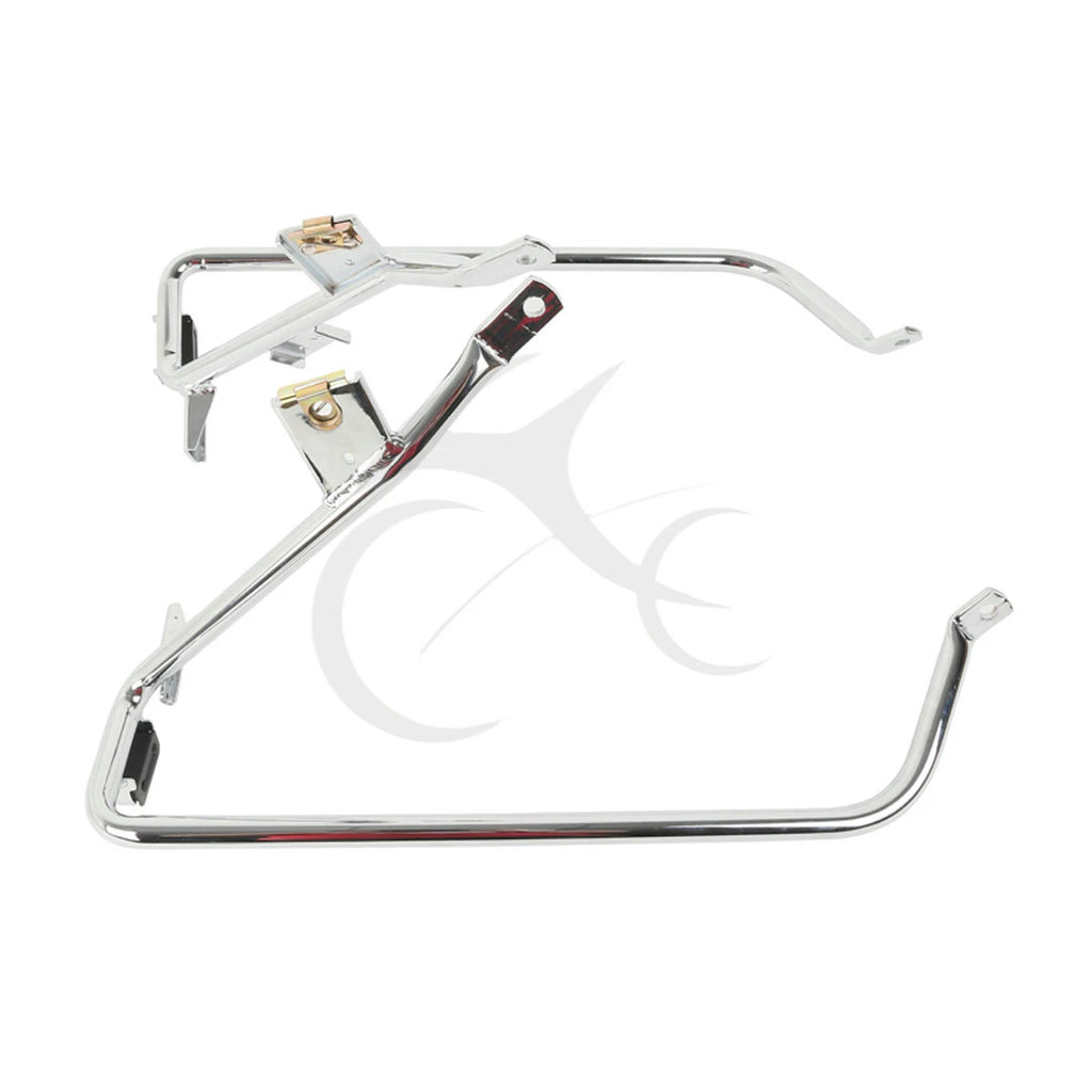 Chrome/Black Saddlebag Support Bracket for Harley Touring Road Glide (2009–2013)