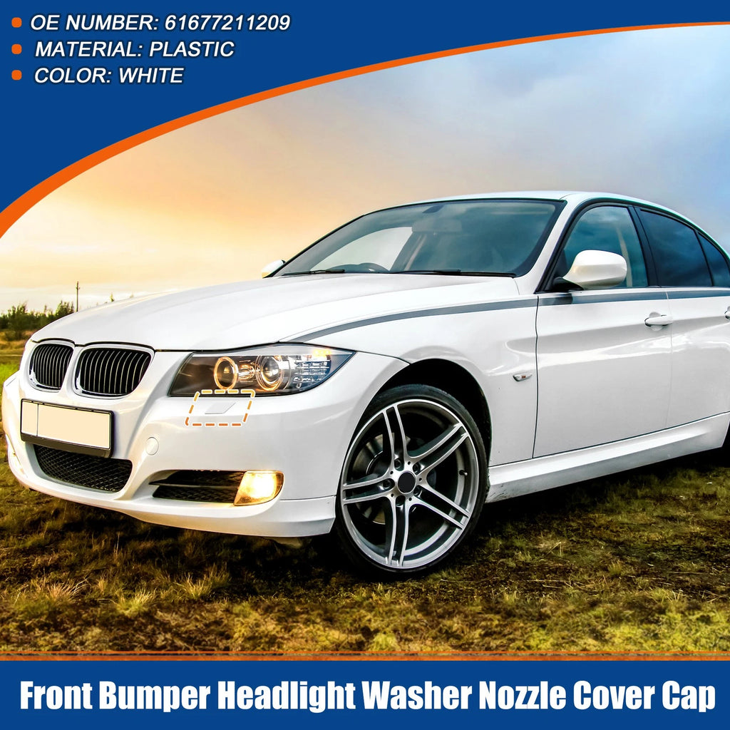 Left Side Front Headlight Washer Nozzle Cover for BMW 3 Series E90 E91 (2005–2013)