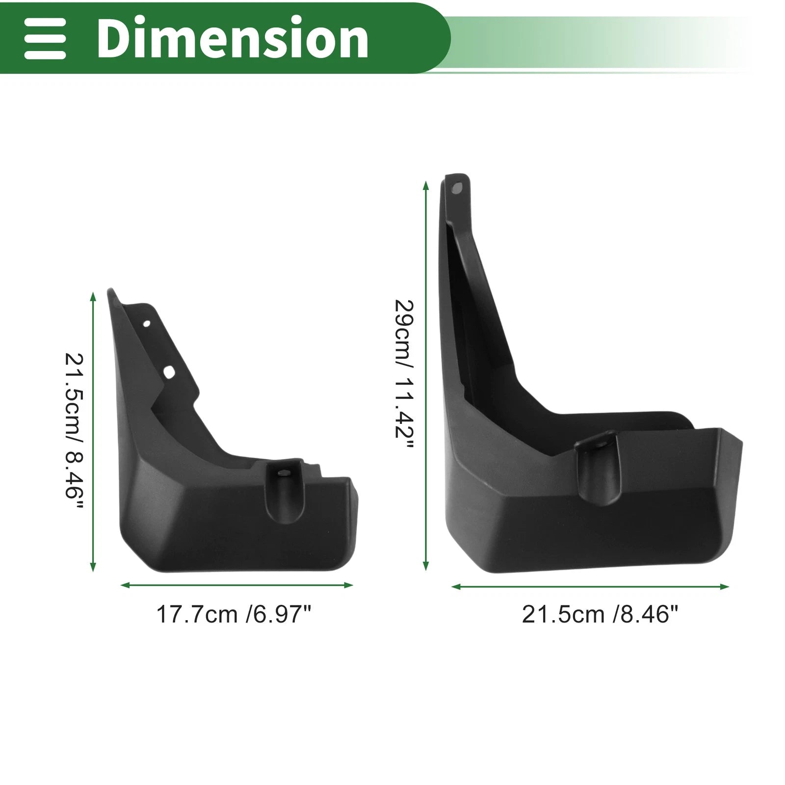 Mud Flaps Splash Guards for Ford Focus 2019–2022 with Mount Accessories