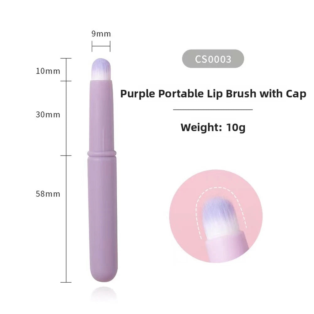 Round Lip Brush for Lipstick Concealer Blending (Portable Makeup Tool)