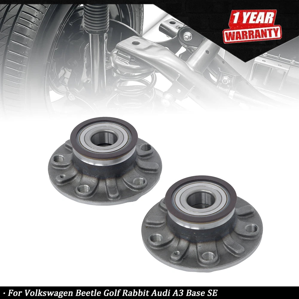 2X Rear Wheel Hub Bearing for Volkswagen Beetle Golf Rabbit Audi A3