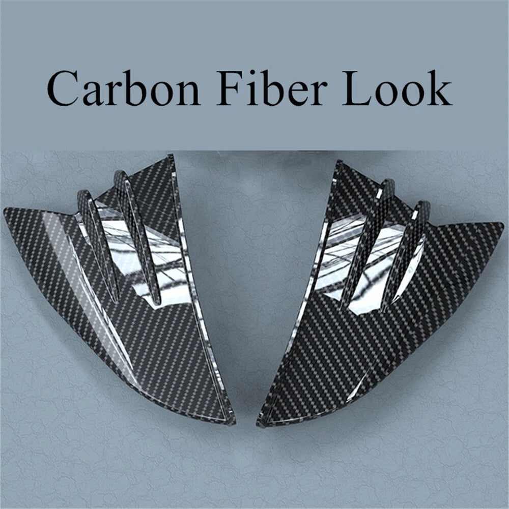 1 Pair Glossy Carbon Fiber Winglets Spoiler Kit for Motorcycle