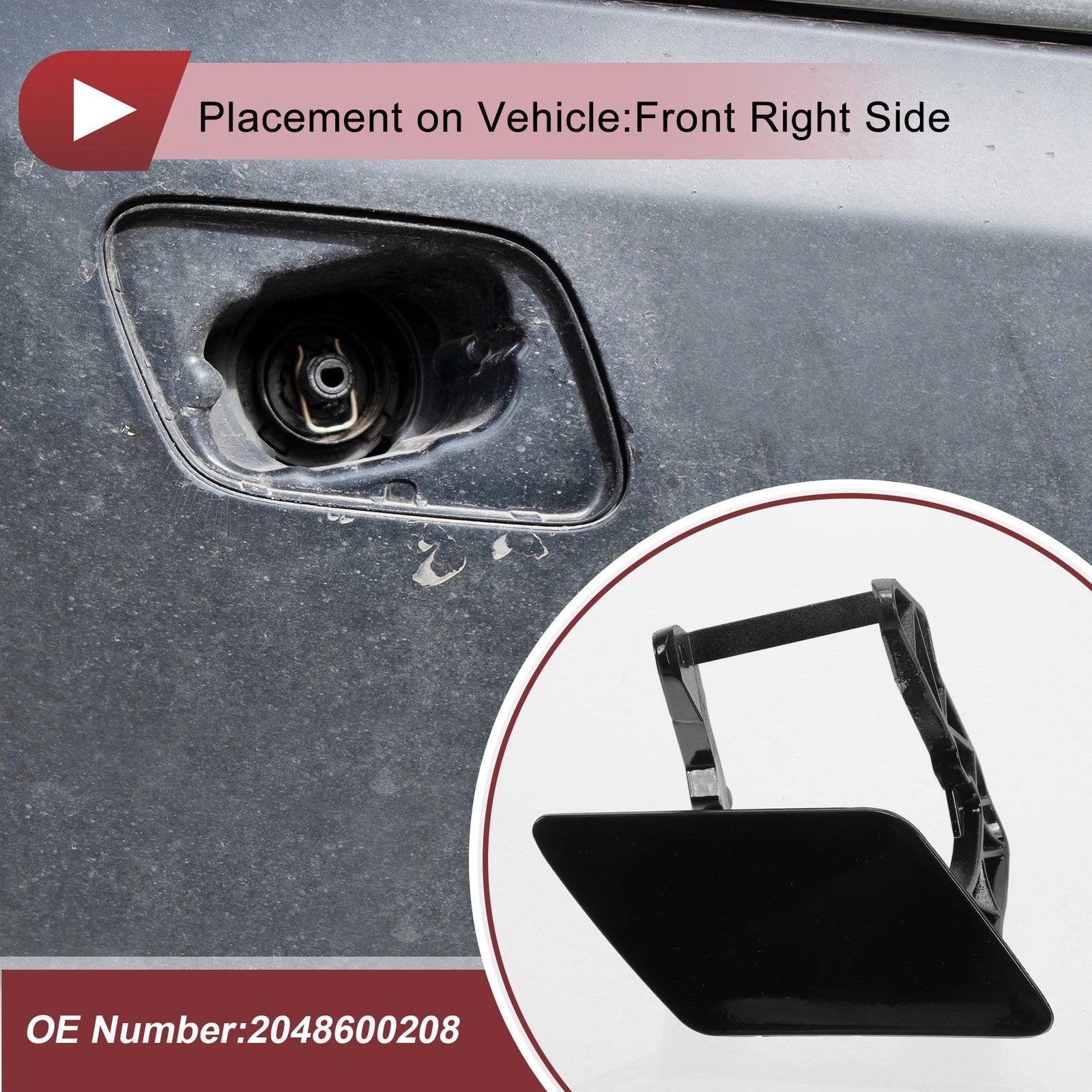 Front Right Washer Nozzle Cover Cap for Mercedes-Benz GLK350 (2010–2015)