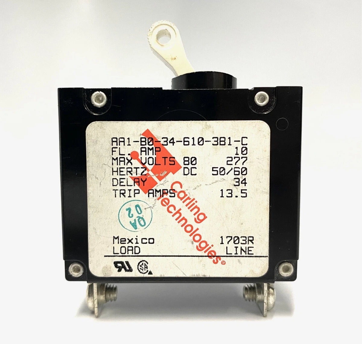 Circuit Breaker 10A for Carling AA1-B0-34-610-3B1-C