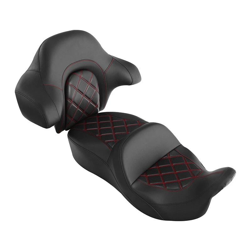 Driver Passenger Seat & Backrest Pad for Harley Road Glide (2014–2023)