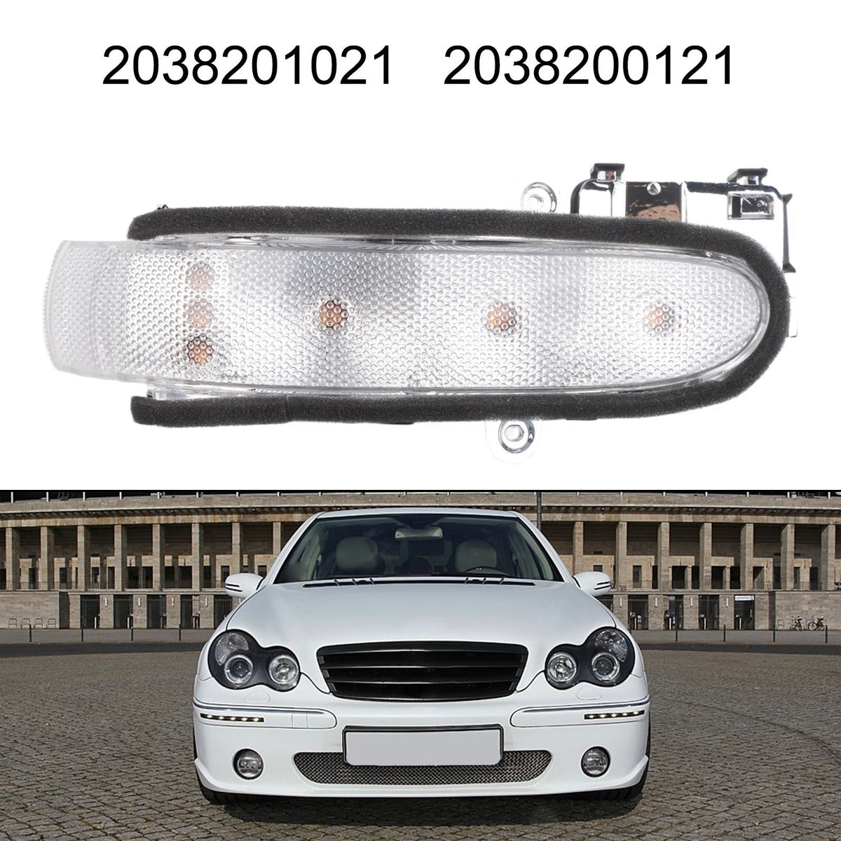 W203 Mirror Light Side Indicator Perfect Fitment ABS Plastic Construction