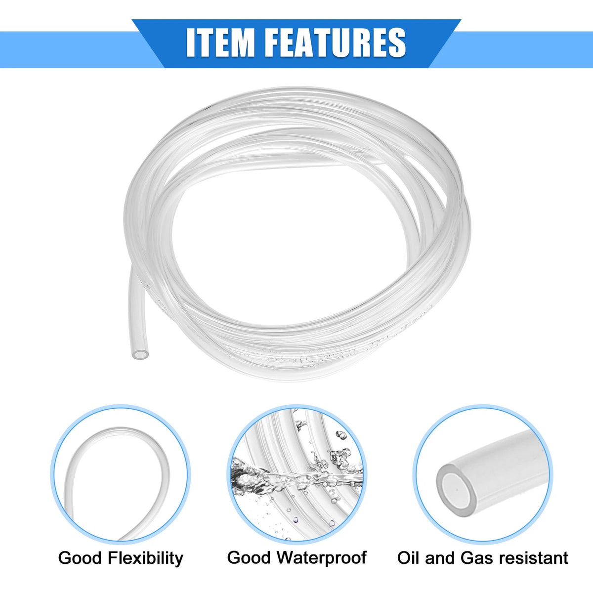 Fuel Vent Line Hose Tube Replacement 79 Inch Universal for ATV Dirt Bike (2 Pack)