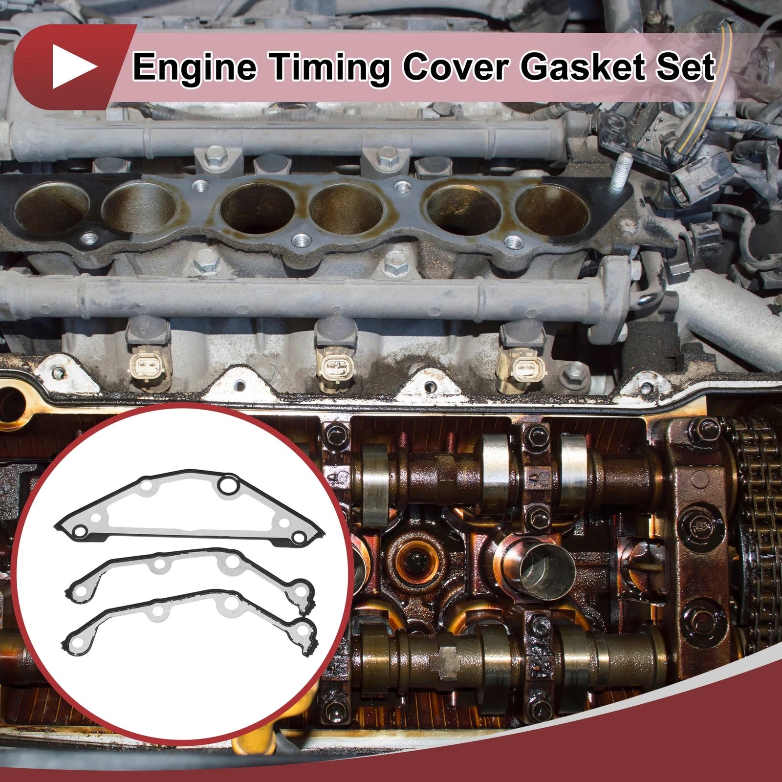 Engine Timing Cover Gasket Set for BMW 545i (2005–2006)
