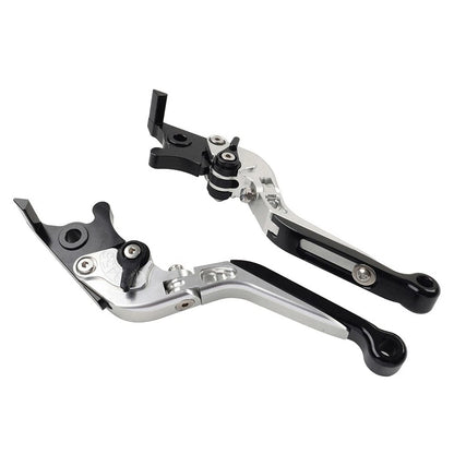 Silver Folding Extendable Brake Clutch Levers for Triumph Street Twin (2016–2023)