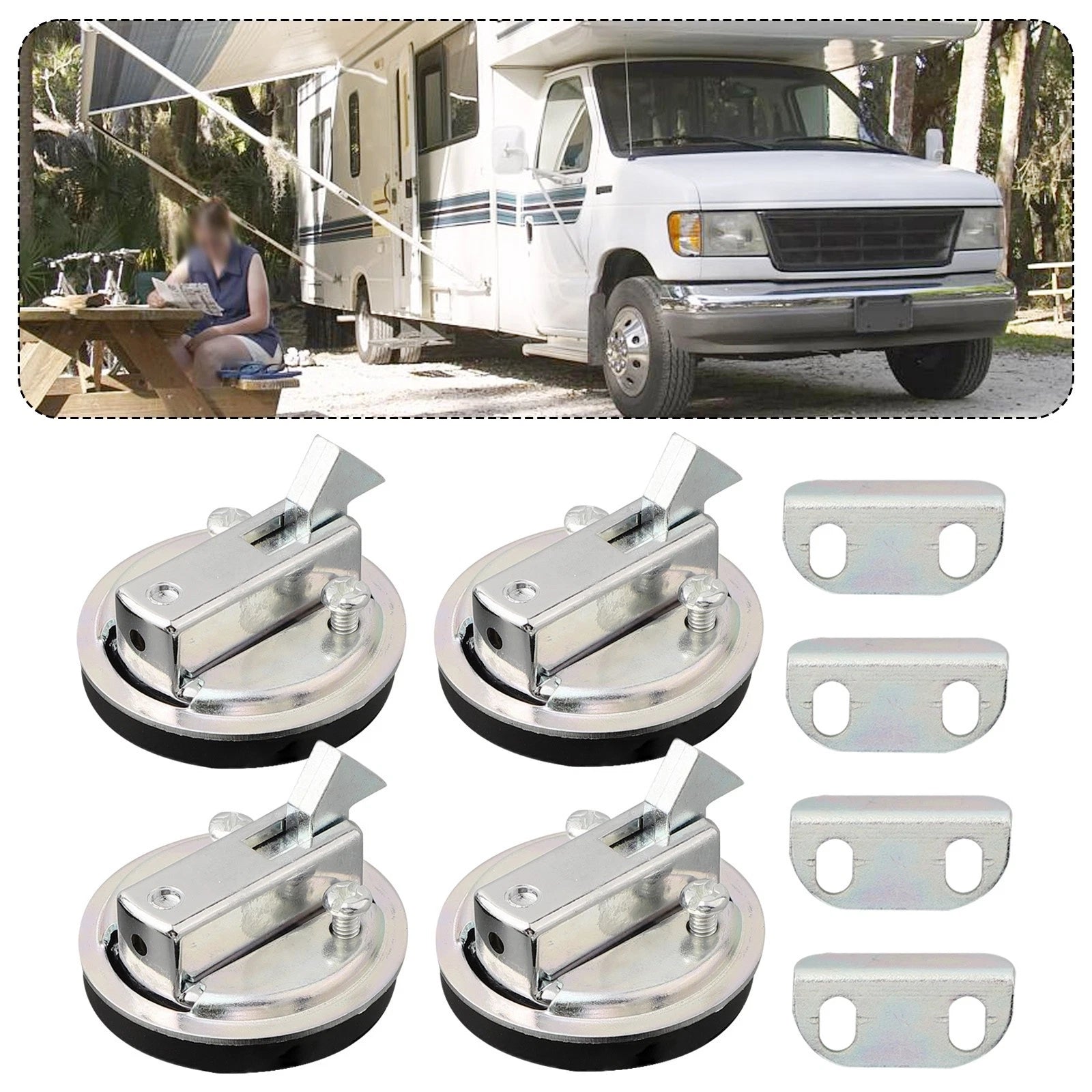 Heavy Duty Stainless Steel Boat Hatch Flush Pull Locking Latch