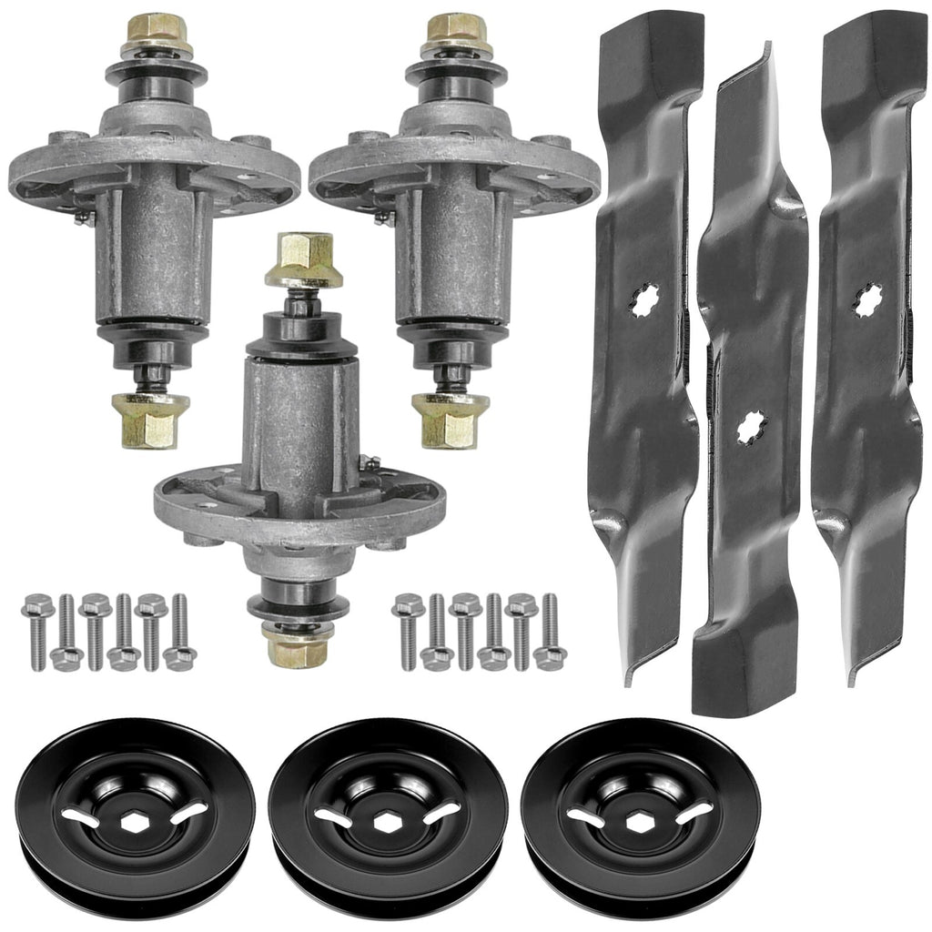 Spindle and Blade with Pulley for John Deere 145 155C D140 X140 48" (100)