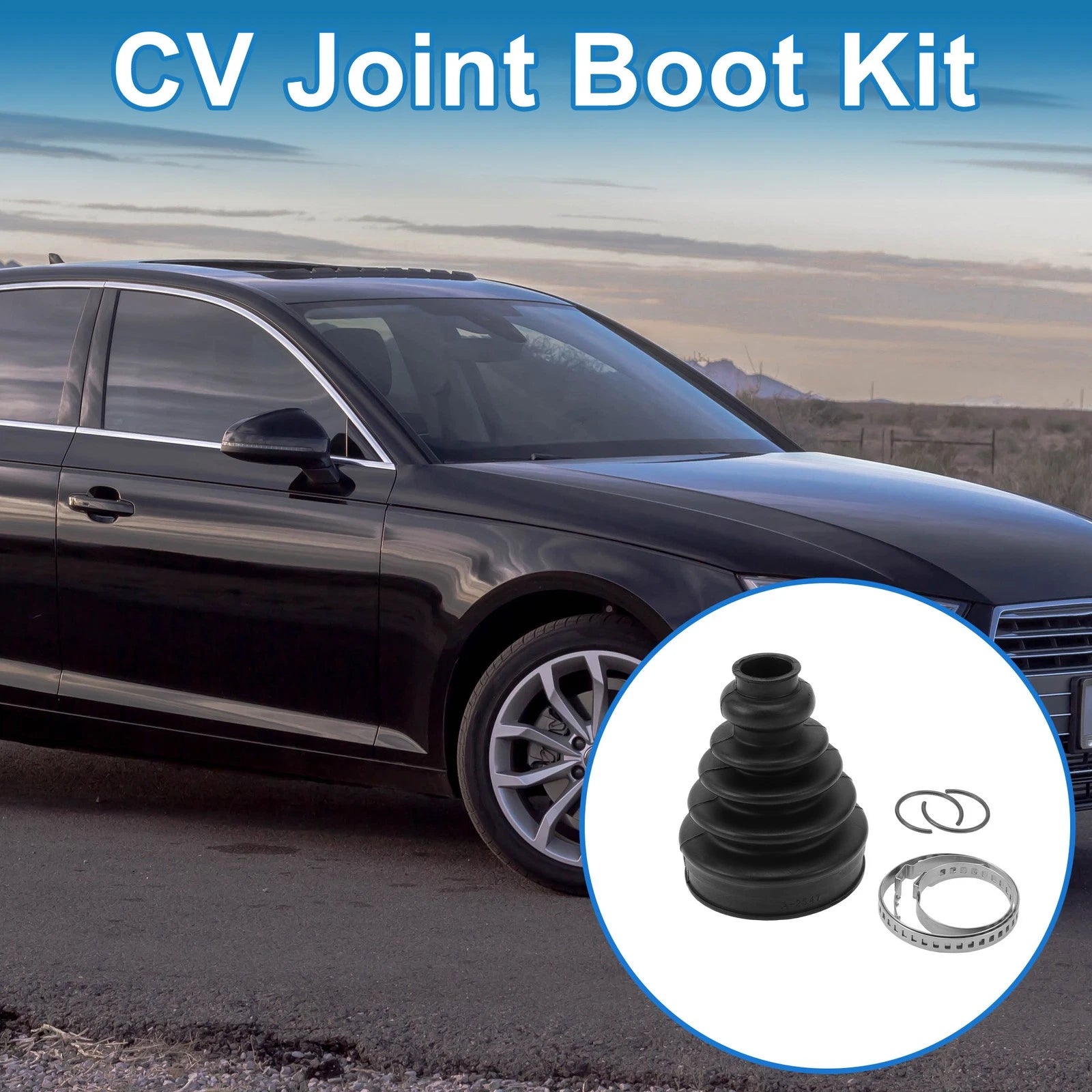 Inner CV Joint Boot Kit with Clamps for Audi A4 A6 (2004–2008)
