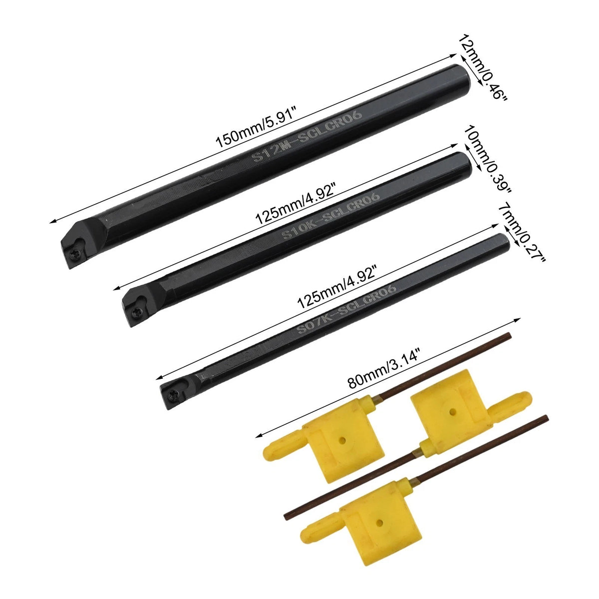 10pc Insert & Boring Bar Tool Set for Metalworking Solution