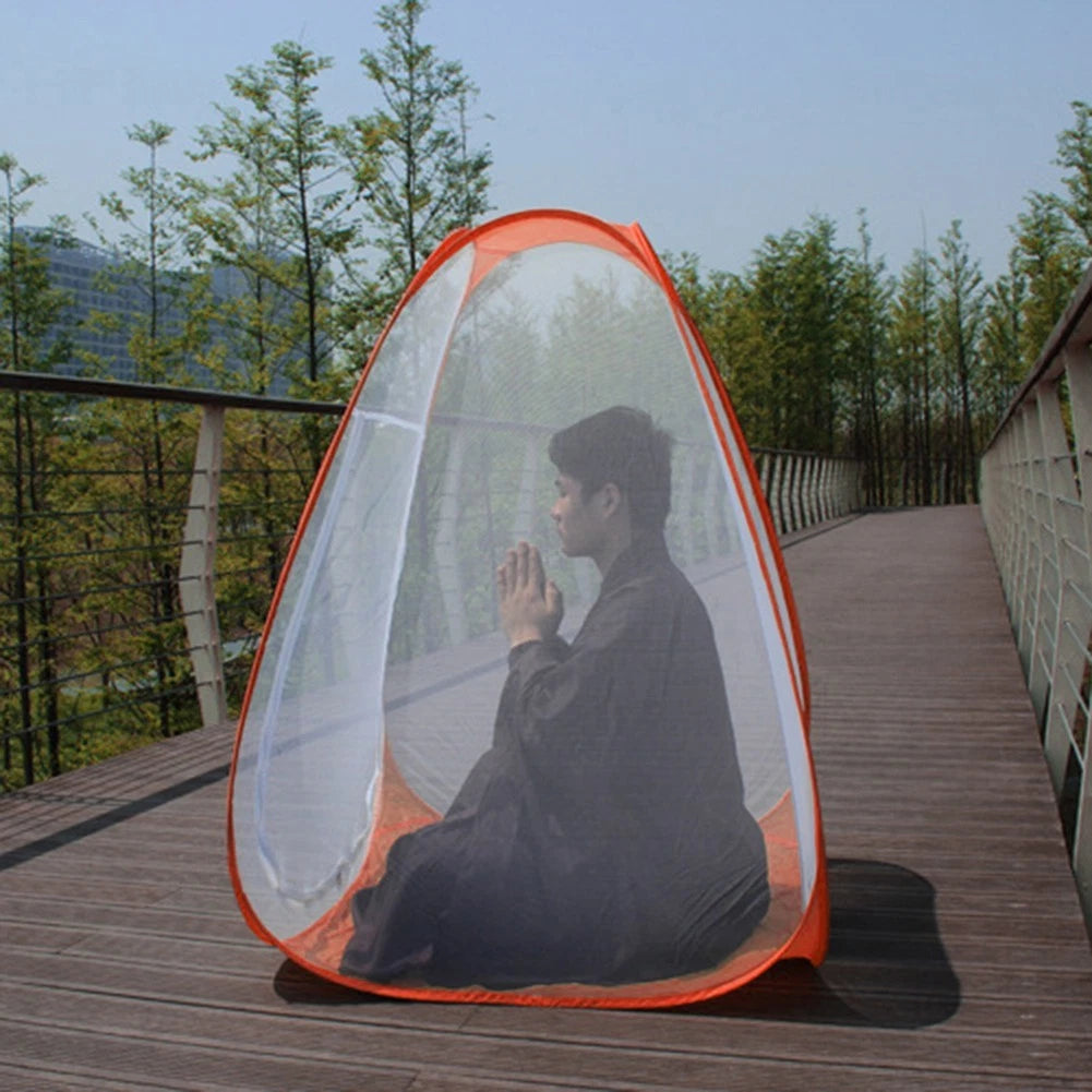 Mesh Net Tent for Buddhist Retreats and Yoga Practice