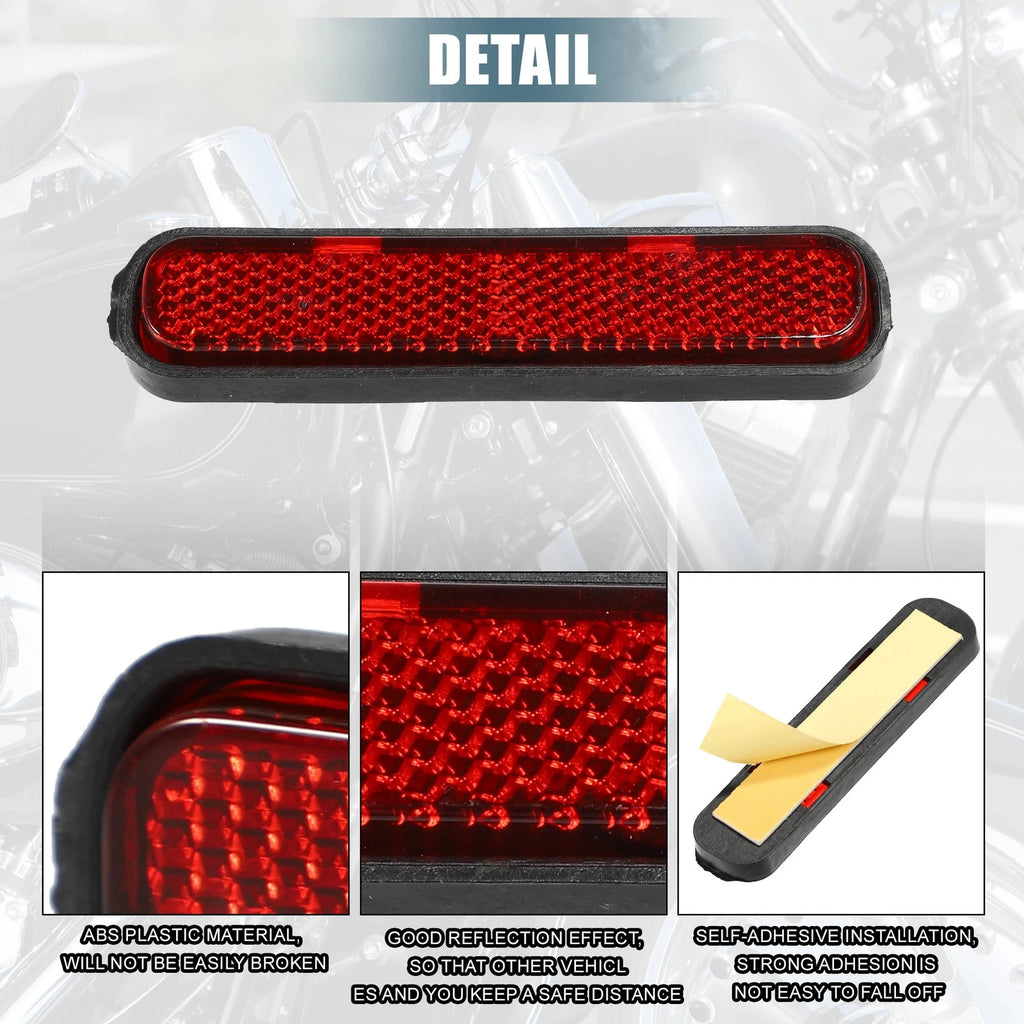 12 Pcs Self Adhesive Safety Spoke Reflectors for Motorcycle Bicycle Red (Universal)