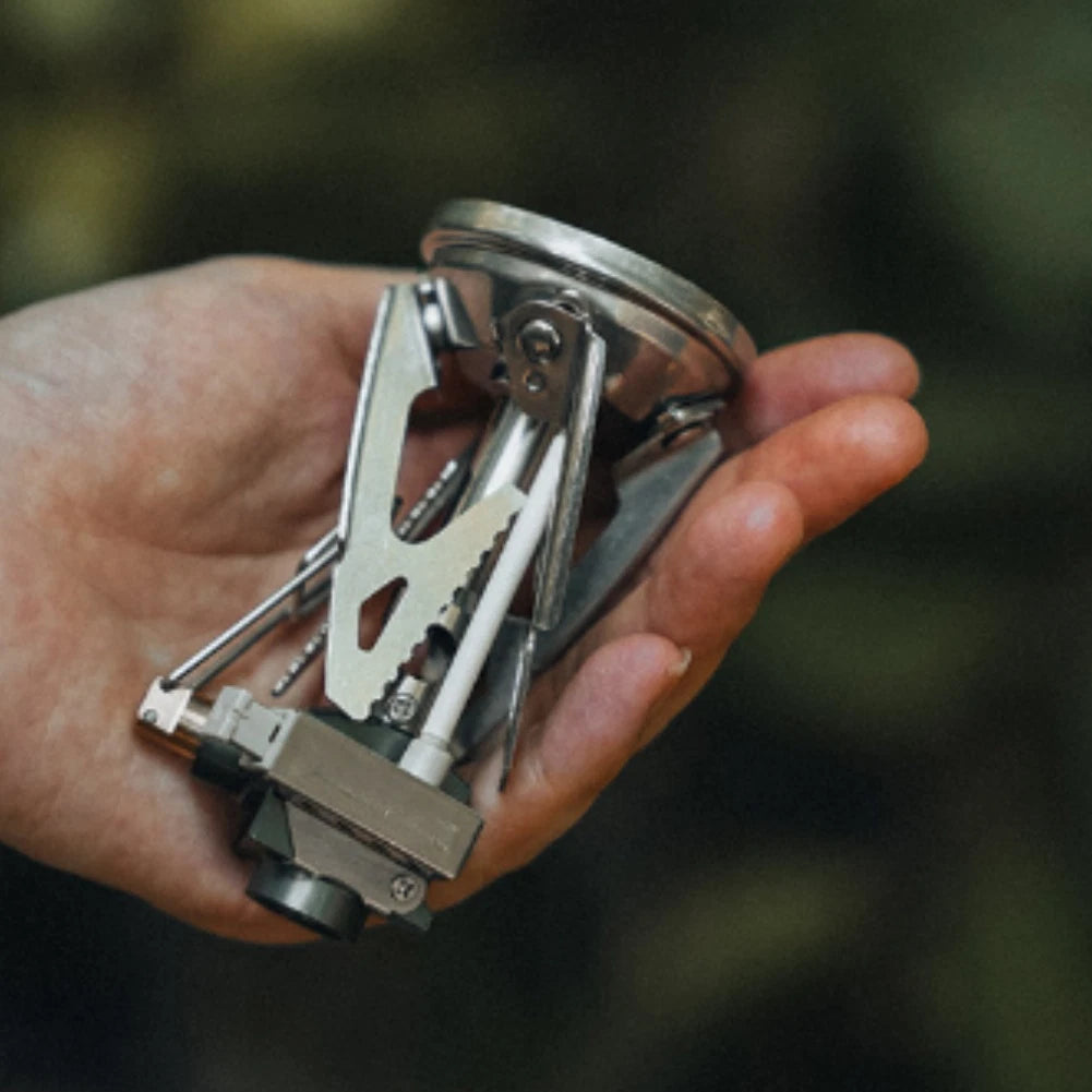 Portable Camping Stove 3320W Lightweight 99g with Stable 4 Leg Base