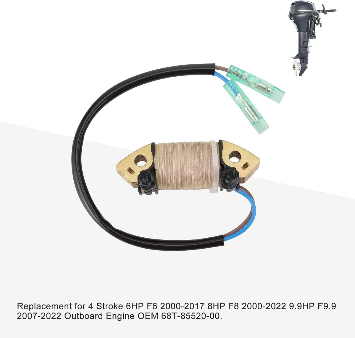 68T‑85520‑00 Ignition Coil for Yamaha Outboard Motor Replacement
