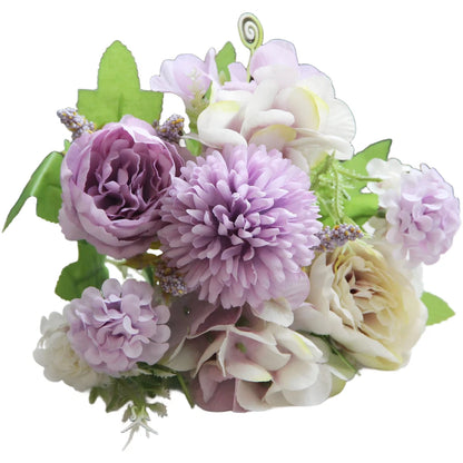 Silk Flower Bouquet for Wedding Home Decoration