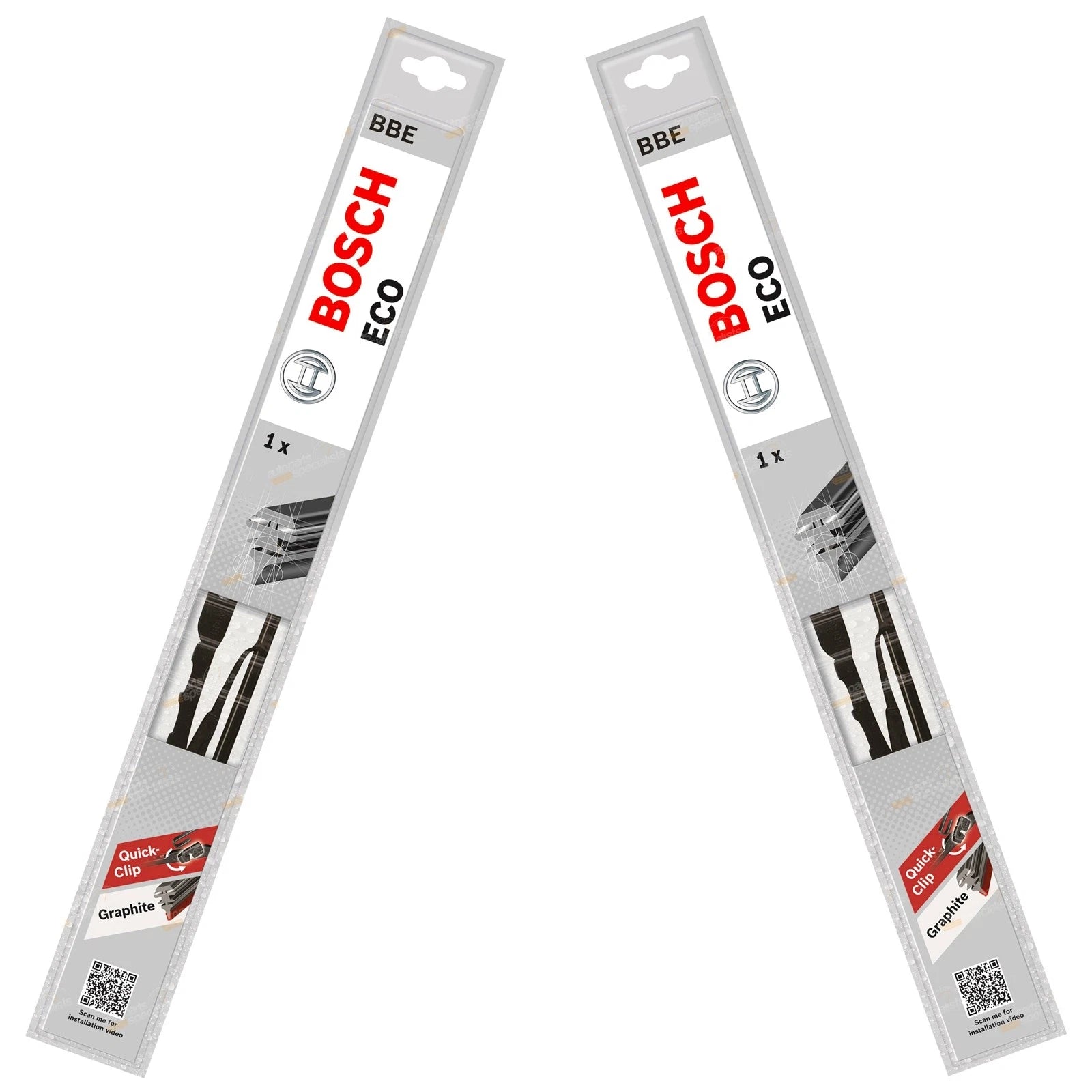 Front Pair Bosch Eco Wiper Blades for Mazda 2 DE (2007–2014)
