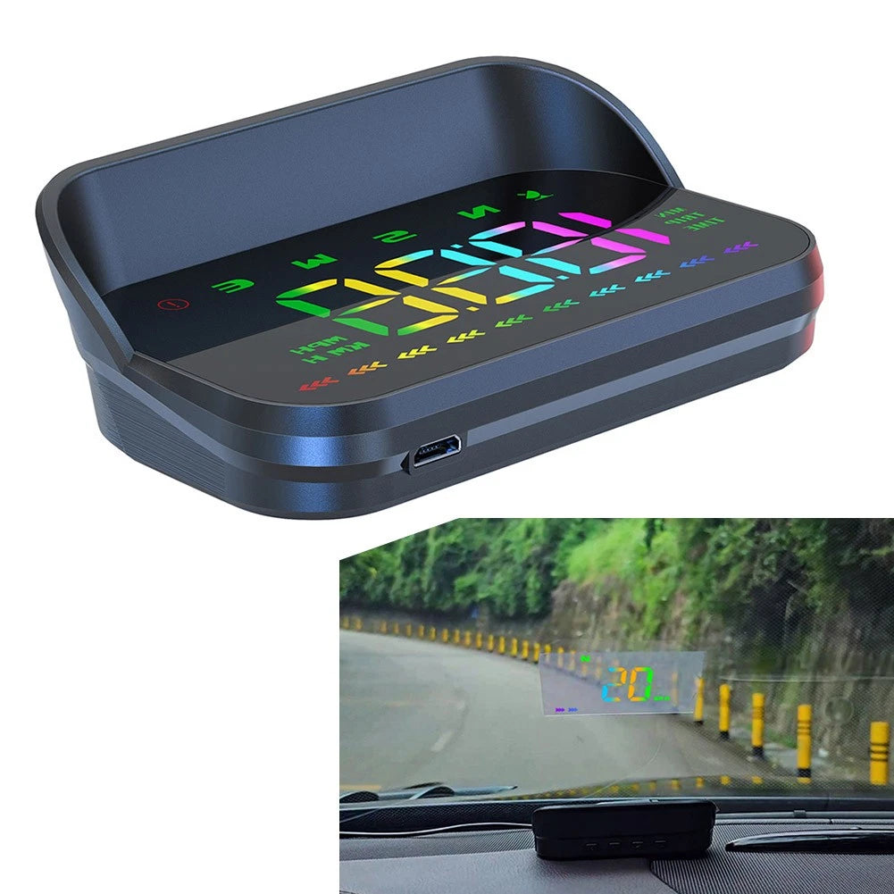 Color Head-Up Display GPS Speedometer Windshield Projection Speed Warning M23