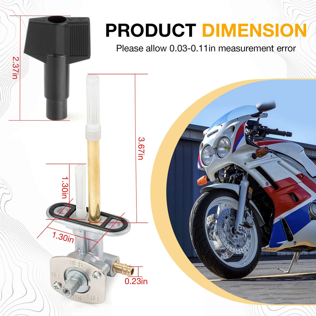 Fuel Valve Petcock with Lever for Yamaha FZR600R (1989–1999) 3HE-24500-01-00