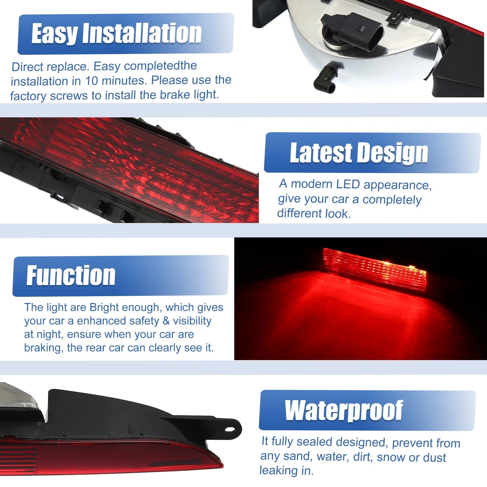 Rear Brake Stop Light Replacement for Audi TT MK II (2008–2014)