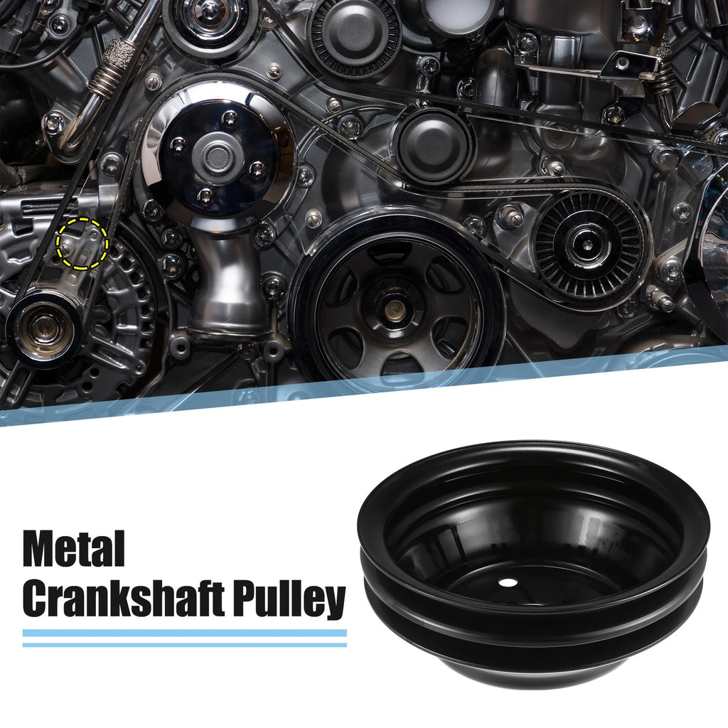 Crankshaft Pulley Double Groove Replacement for Small Block Chevy SBC (1955–1986)
