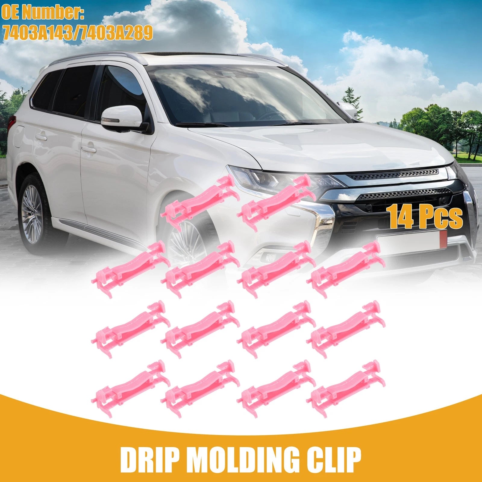 Roof Fastener Clips 14 Pcs Replacement for Mitsubishi Outlander (2013–2023)