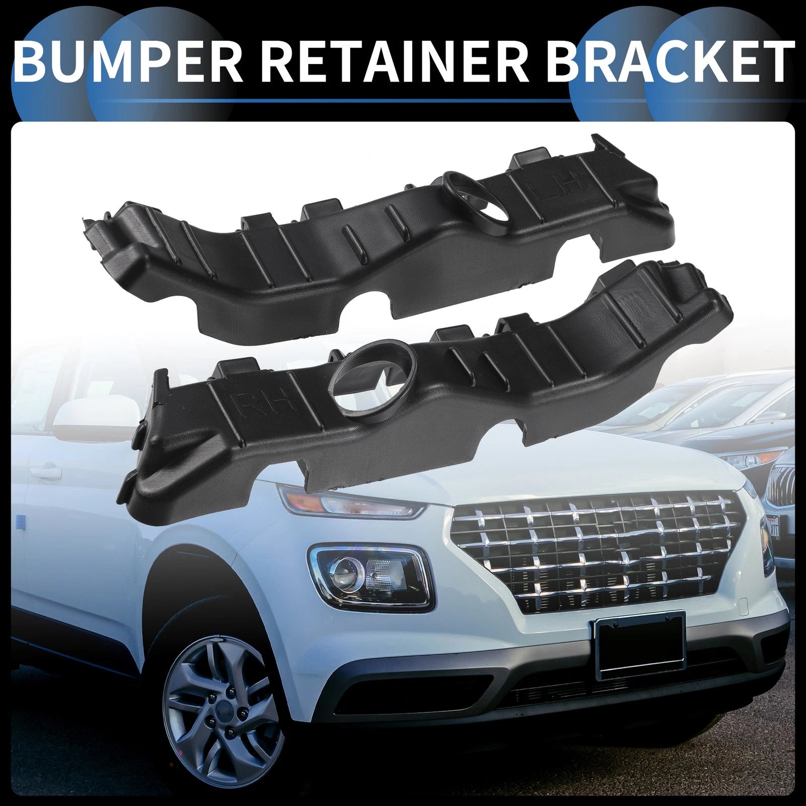 Front Bumper Retainer Bracket Pair for Hyundai Venue (2020–2023)