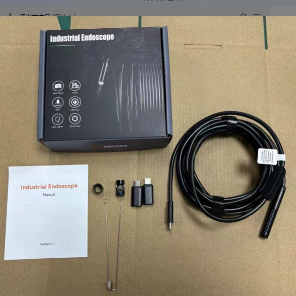 Industrial 8mm Dual Lens Inspection Device with WiFi for For ANDROID Typec Use