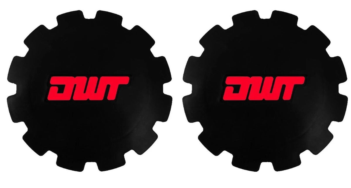 Set of 4 Beadlock Wheel Mud Plug Cover Caps for Douglas DWT 10" (Black Red)