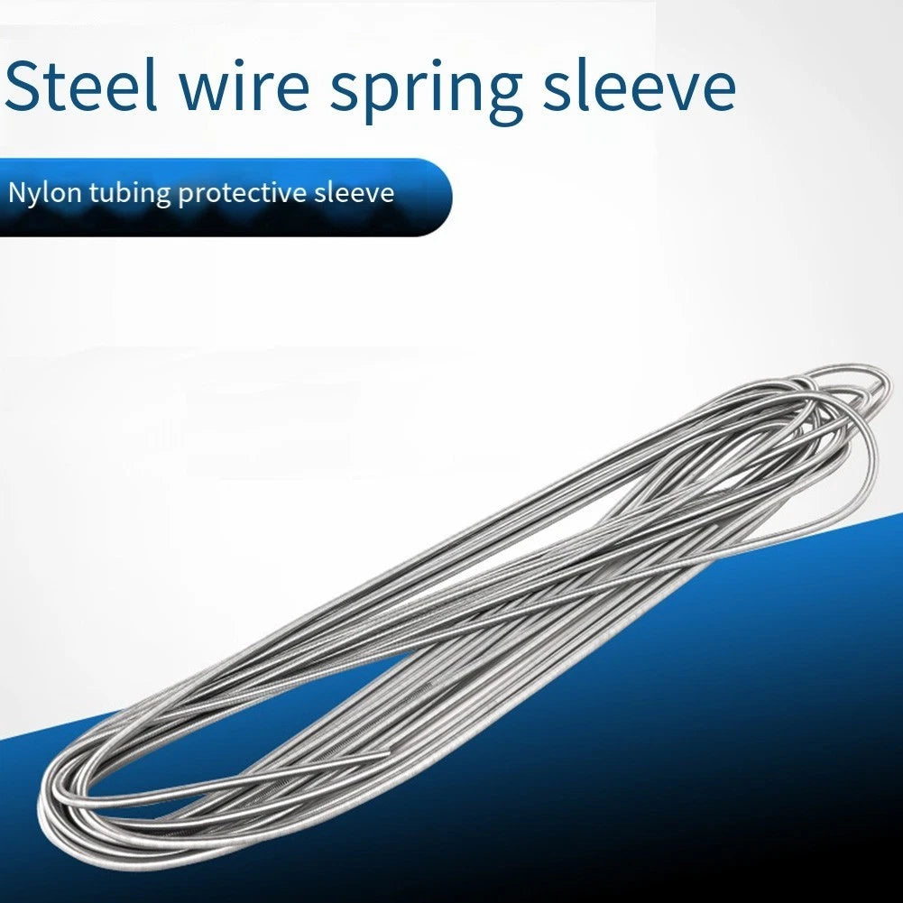 Oil Pipe Protective Sleeve 4mm to 8mm Stainless Steel with Spring Wire