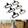 6pc Metal Alloy Drawer Cabinet Label Tag Holder Frame Pull Handle