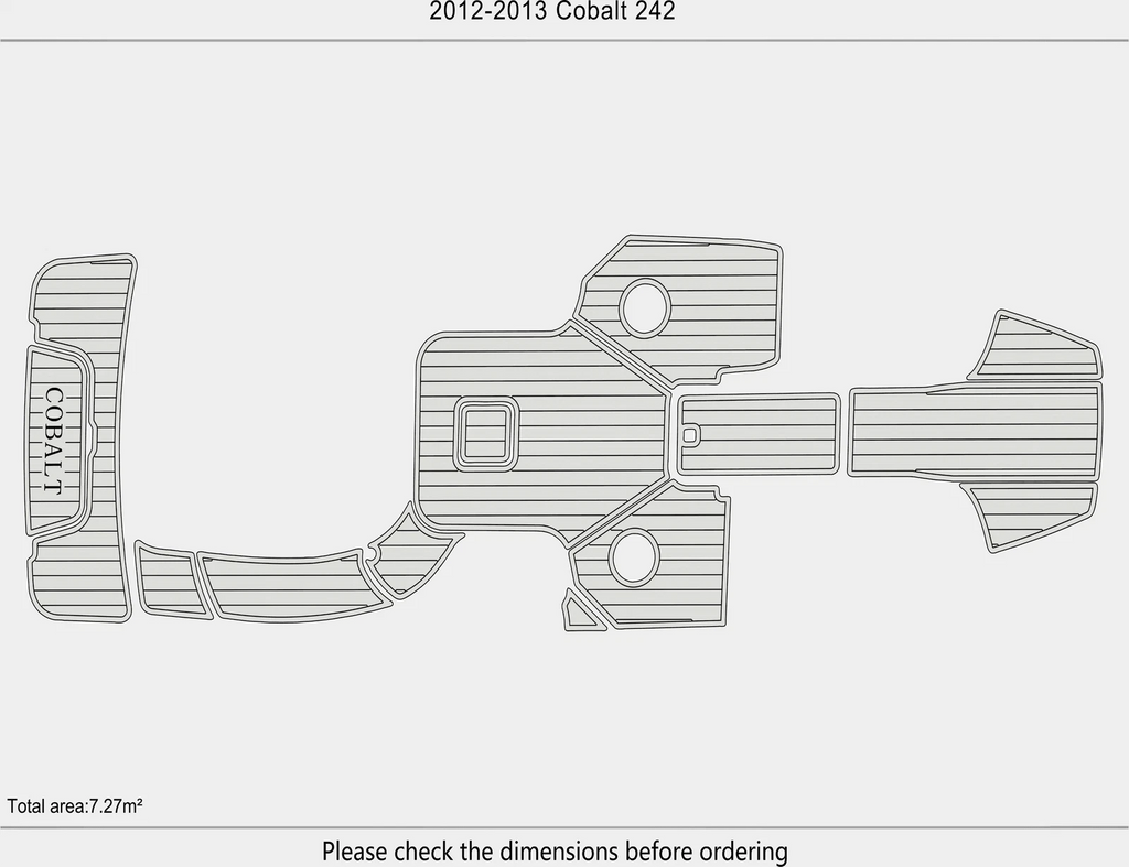 EVA Pad for Cobalt 242 Swim Platform Cockpit (2013)