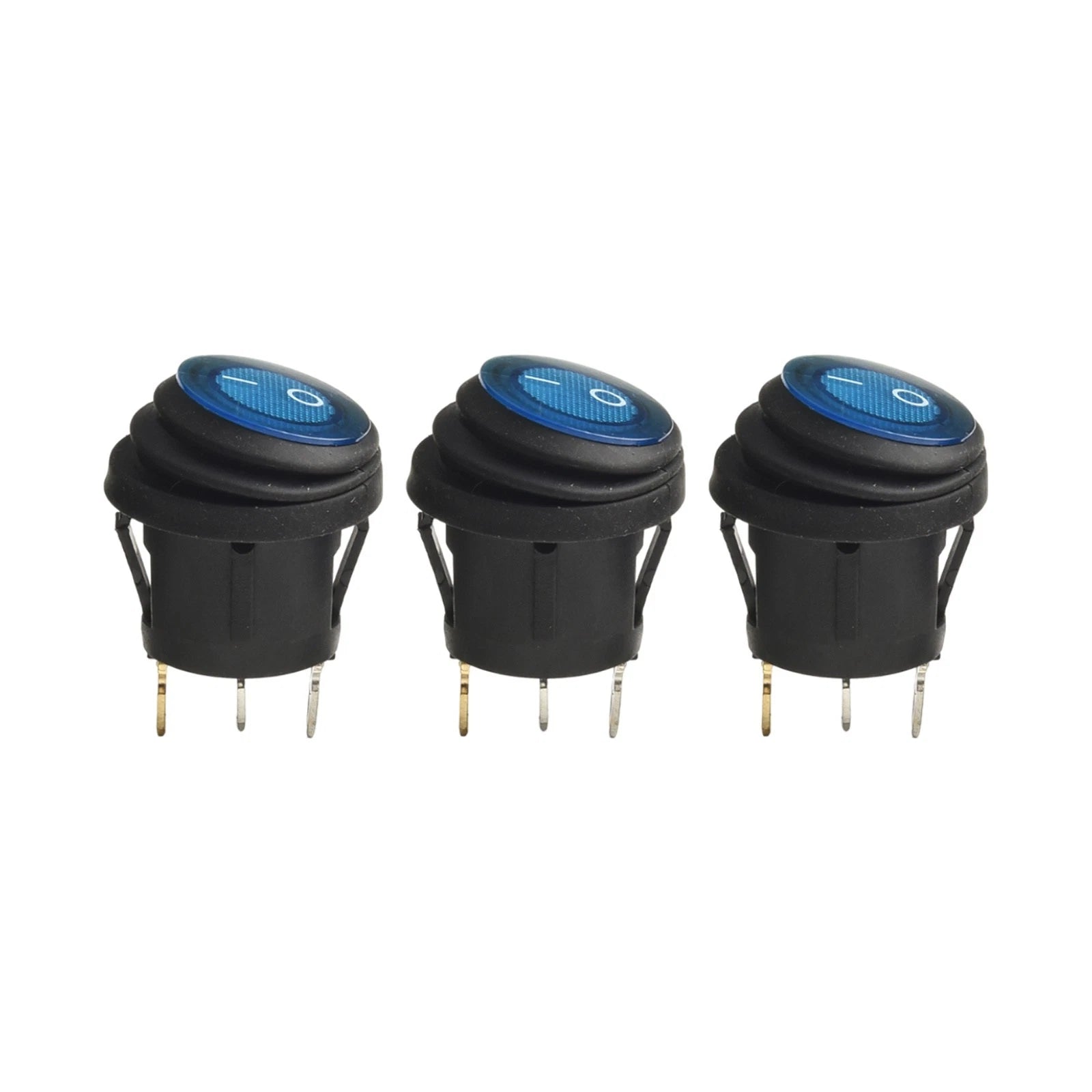 Heavy Duty 20A 12V Waterproof Toggle Switch SPST with Blue LED Indicator