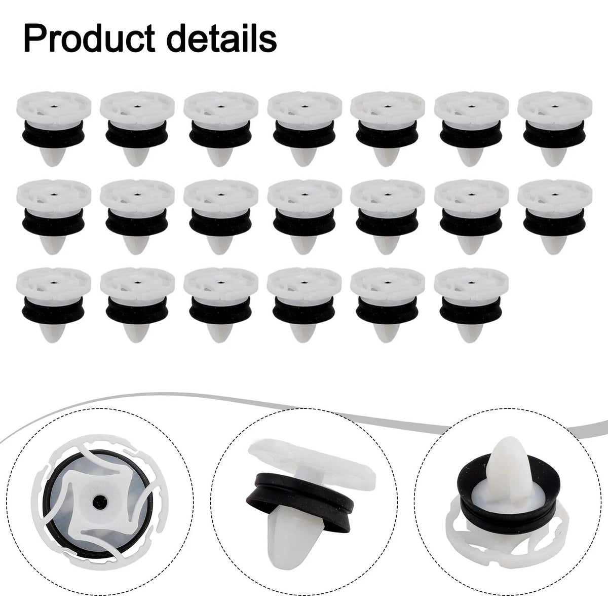 Set of 20 Interior Panel Trim Clips for Renault