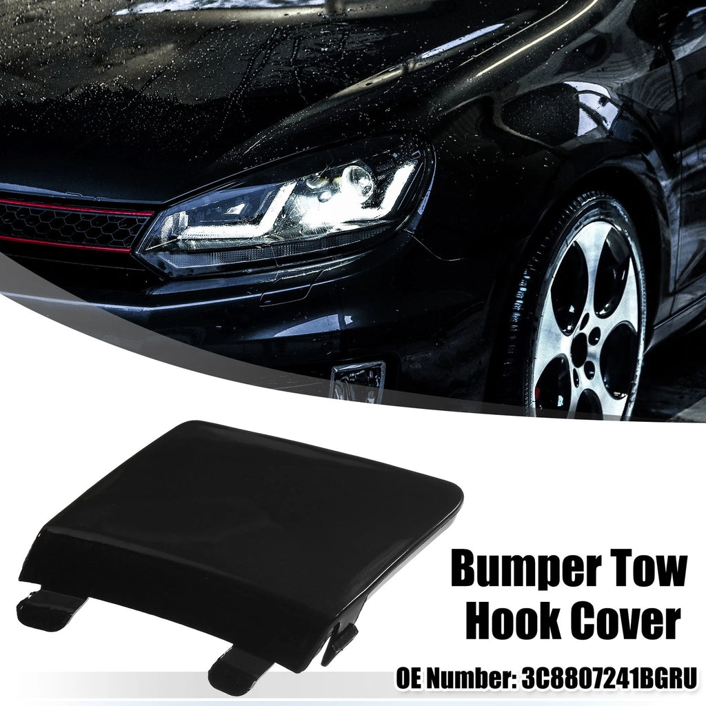 Front Tow Hook Cover for Volkswagen Black (2011–2020)