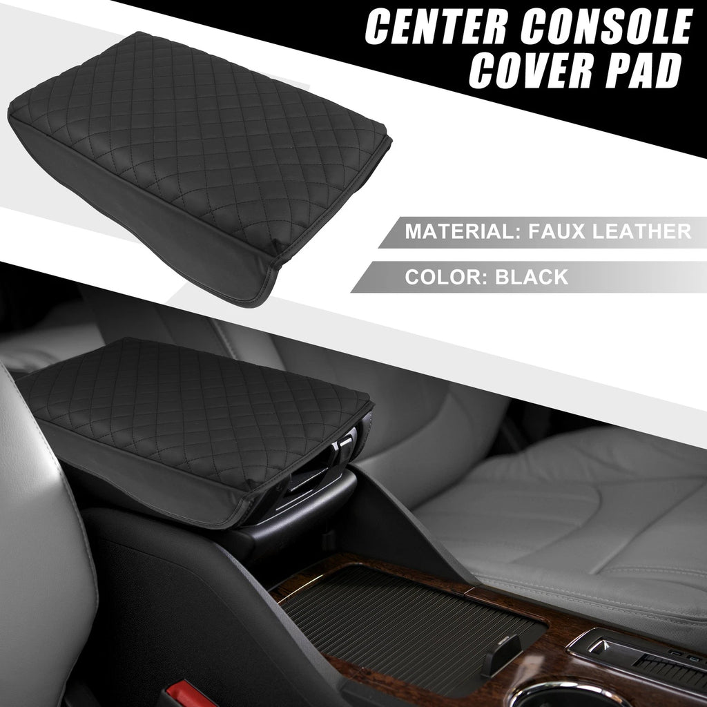 Center Console Armrest Seat Box Cover Replacement for Dodge Ram 1500 2500 3500 (Black)