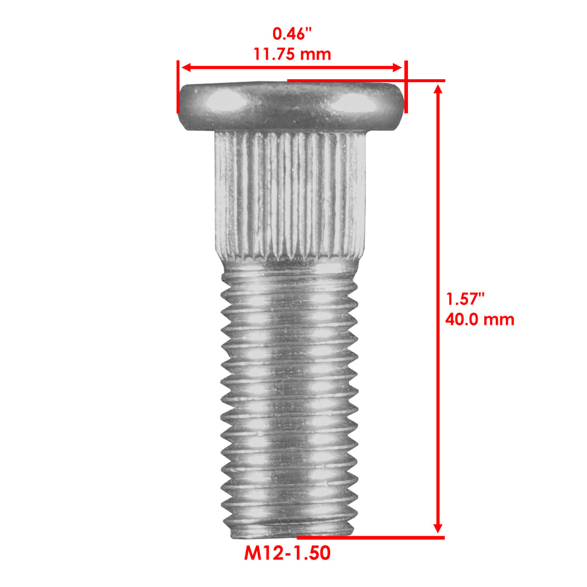 Front Hub Stud Bolt Replacement for Polaris Ranger XP 900 (2013–2019)