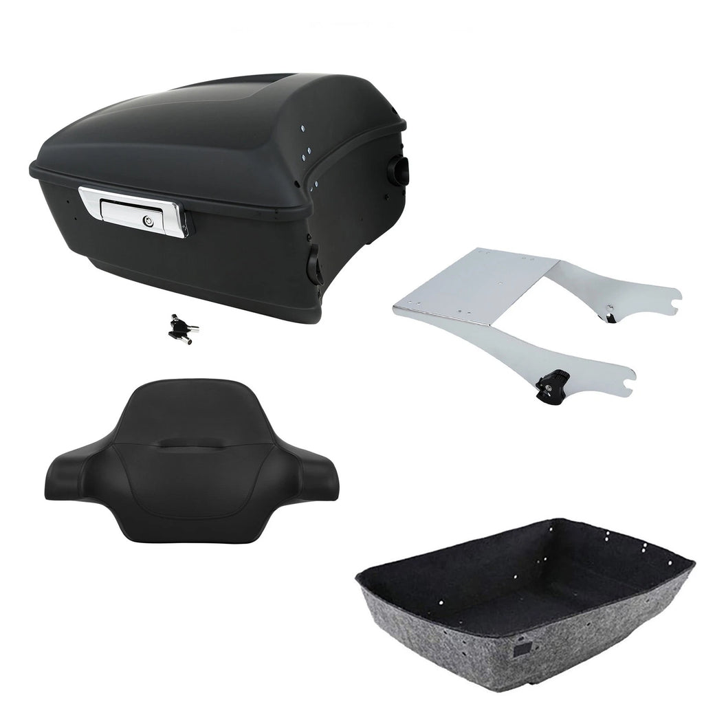 Matte Black Trunk Backrest Mount Rack for Harley Electra Glide (1997–2008)