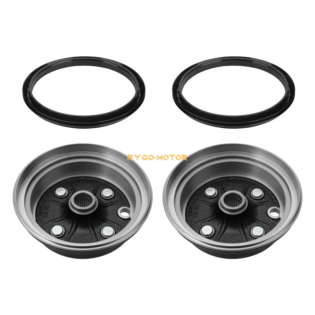 Set of 2 Front Wheel Brake Drum & Dust Seal for Yamaha Big Bear 350 (1989–1998)